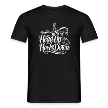Kopf hoch und Fersen runter - Männer T-Shirt - Schwarz - Vorne - AI Model Male 178 light (178cm)