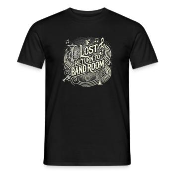 Bei Verlust zurück zum Bandraum - Männer T-Shirt - Schwarz - Vorne - AI Model Male 178 light (178cm)