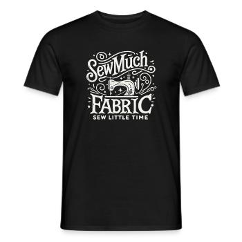 Viel Stoff für wenig Zeit nähen - Männer T-Shirt - Schwarz - Vorne - AI Model Male 178 light (178cm)