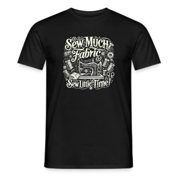 Viel Stoff für wenig Zeit nähen - Männer T-Shirt - Schwarz - Vorne - AI Model Male 178 light (178cm)