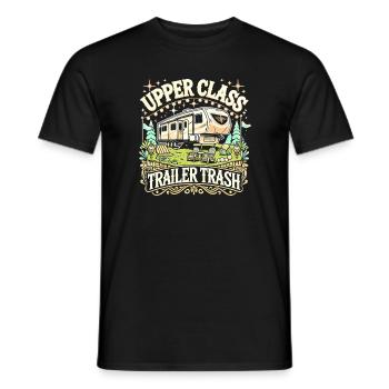 Upper Class Trailer Trash - Männer T-Shirt - Schwarz - Vorne - AI Model Male 178 light (178cm)