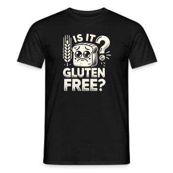 Ist es glutenfrei? - Männer T-Shirt - Schwarz - Vorne - AI Model Male 178 light (178cm)