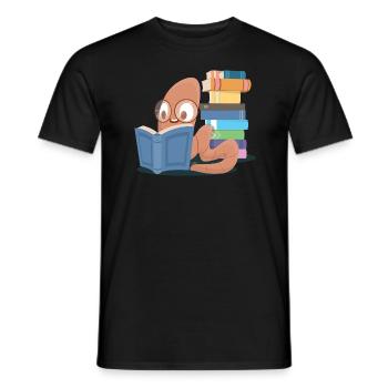 Buch Bücher Lesen Leser Bücherwurm - Männer T-Shirt - Schwarz - Vorne - AI Model Male 178 light (178cm)