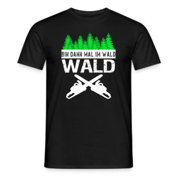 Waldarbeiter Förster Forstwirt Holzfäller Geschenk - Männer T-Shirt - Schwarz - Vorne - AI Model Male 178 light (178cm)