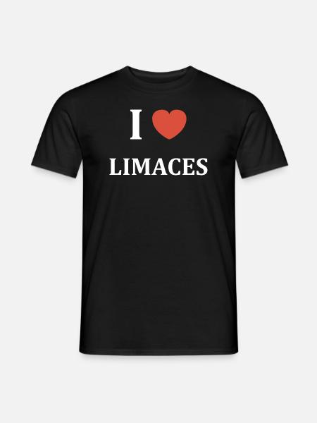 i love Limaces - T-shirt homme - noir