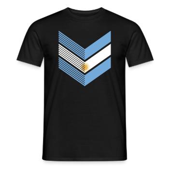 Drapeau de l’Argentine Amérique du Sud Drapeau de l’Argentine - T-shirt homme - noir - Devant - AI Model Male 178 light (178cm)