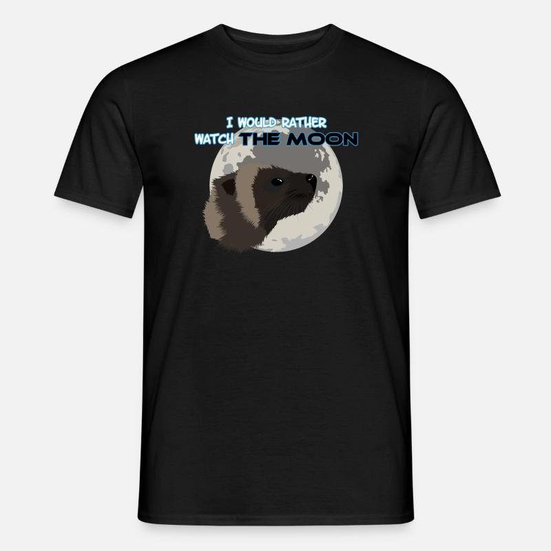 Wolverine und Mond - Männer T-Shirt - Schwarz