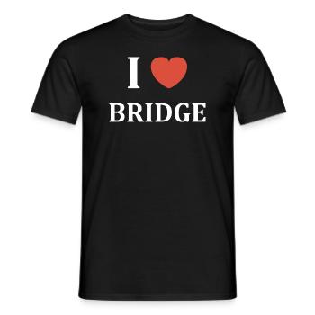 i love Bridge - T-shirt homme - noir - Devant - AI Model Male 178 light (178cm)