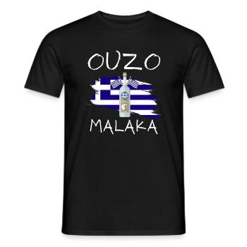 Ouzo Malaka - Männer T-Shirt - Schwarz - Vorne - AI Model Male 178 light (178cm)