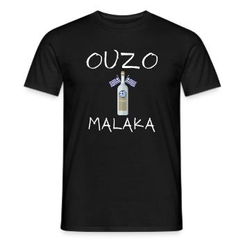 Ouzo Malaka - Männer T-Shirt - Schwarz - Vorne - AI Model Male 178 light (178cm)