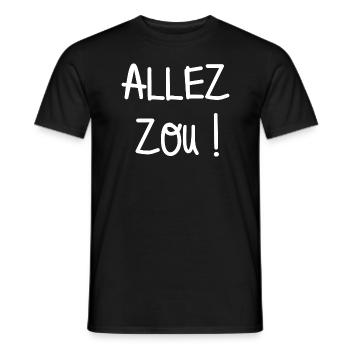allez zou - T-shirt homme - noir - Devant - AI Model Male 178 light (178cm)