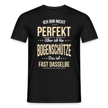 I'm not perfect, but I'm an archer - Men's T-Shirt - black - Front - AI Model Male 178 light (178cm)
