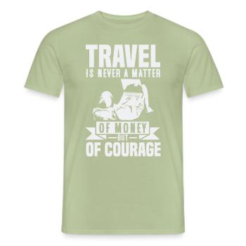 Digitaler Nomande Spruch Geschenkidee - Männer T-Shirt - Sage - Vorne - AI Model Male 178 light (178cm)