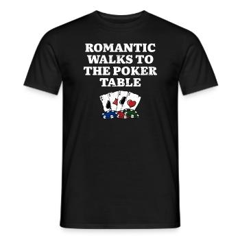 Romantic Walks to the Poker Table Funny Couples - Männer T-Shirt - Schwarz - Vorne - AI Model Male 178 light (178cm)
