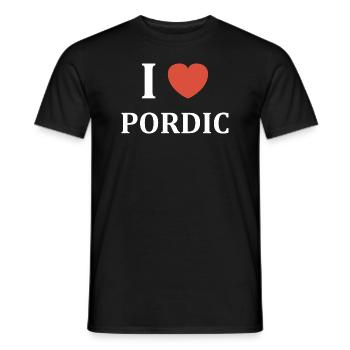 i love pordic - T-shirt homme - noir - Devant - AI Model Male 178 light (178cm)