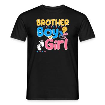 Pink or Blue Brother Loves You Best Brother Ever - Men's T-Shirt - black - Front - AI Model Male 178 light (178cm)