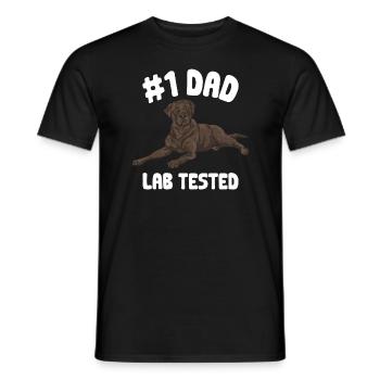 Chien Labrador Retriever brun chocolat - T-shirt homme - noir - Devant - AI Model Male 178 light (178cm)