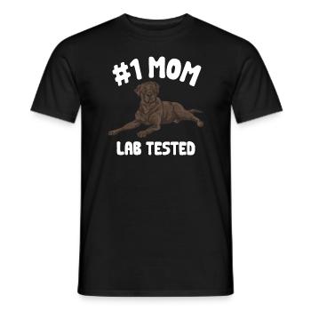 Chien Labrador Retriever brun chocolat - T-shirt homme - noir - Devant - AI Model Male 178 light (178cm)