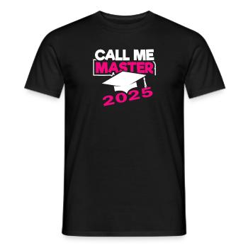 Master 2025 Diplôme de Master Graduation - T-shirt homme - noir - Devant - AI Model Male 178 light (178cm)