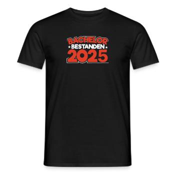 Bachelor 2025 Abschluss Promotion Sponsion - Männer T-Shirt - Schwarz - Vorne - AI Model Male 178 light (178cm)