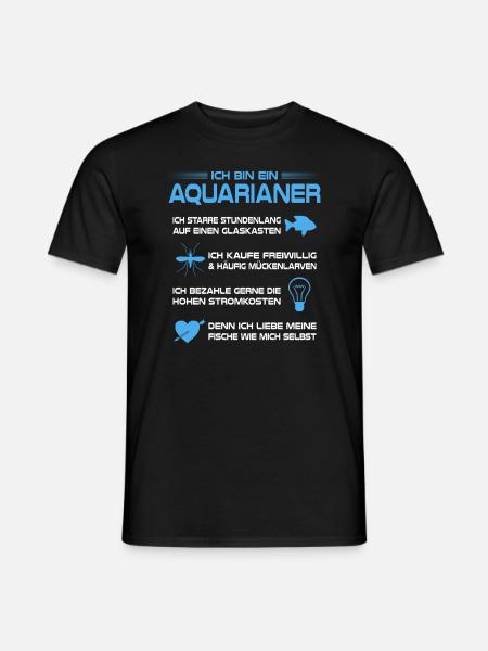 Aquarianer Aquarium Fische Aquaristik Haustiere - Männer T-Shirt - Schwarz