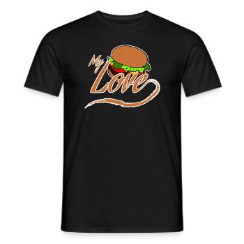 Burger - T-shirt homme - noir - Devant - AI Model Male 178 light (178cm)