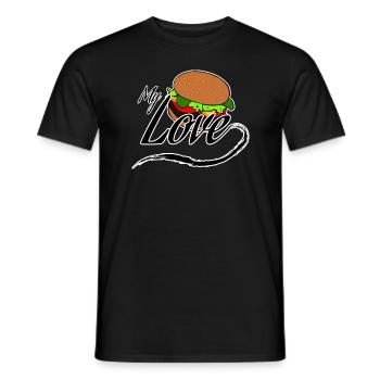 hamburger - T-shirt homme - noir - Devant - AI Model Male 178 light (178cm)