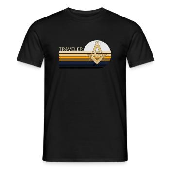 Freemasonry Freimaurer Travel Kompass - Männer T-Shirt - Schwarz - Vorne - AI Model Male 178 light (178cm)