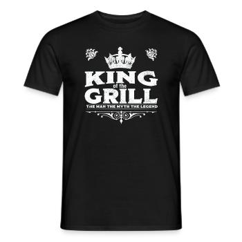 Grillen König des Grills - Männer T-Shirt - Schwarz - Vorne - AI Model Male 178 light (178cm)