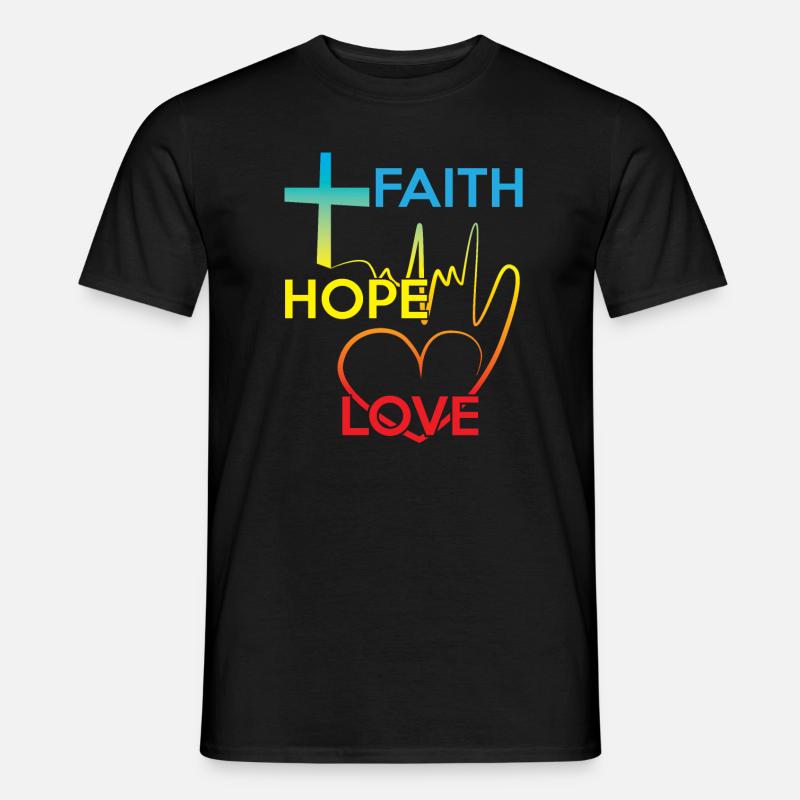 Fede Speranza Amore Dono Chiesa - T-shirt uomo - nero