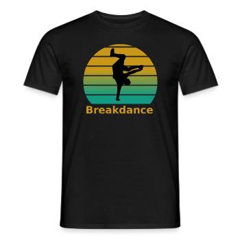 Breakdance - Men's T-Shirt - black - Front - AI Model Male 178 light (178cm)