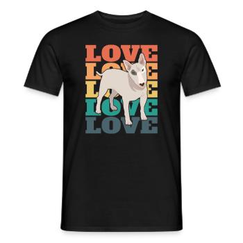 Bull Terrier - Amour - T-shirt homme - noir - Devant - AI Model Male 178 light (178cm)