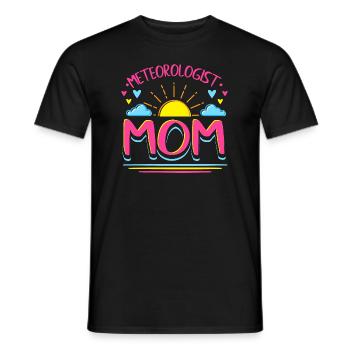 Lustige Meteorologie Mom Wettervorhersage Geschenk - Männer T-Shirt - Schwarz - Vorne - AI Model Male 178 light (178cm)