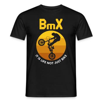 BMX Idea Gift Humor - Men's T-Shirt - black - Front - AI Model Male 178 light (178cm)