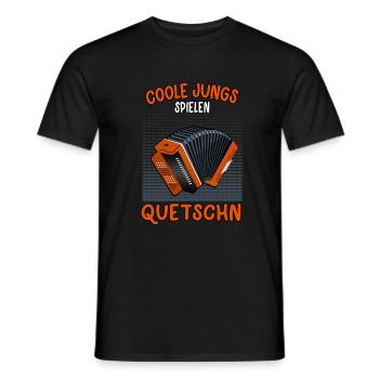 Coole Jungs Quetschn steirische Ziehharmonika - Männer T-Shirt - Schwarz - Vorne - AI Model Male 178 light (178cm)
