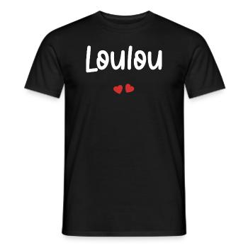 Loulou - T-shirt homme - noir - Devant - AI Model Male 178 light (178cm)