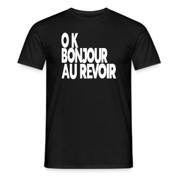 ok bonjour au revoir - T-shirt homme - noir - Devant - AI Model Male 178 light (178cm)