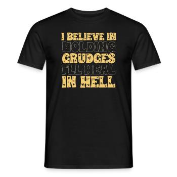 I believe in guilt that I feel in hell - Men's T-Shirt - black - Front - AI Model Male 178 light (178cm)