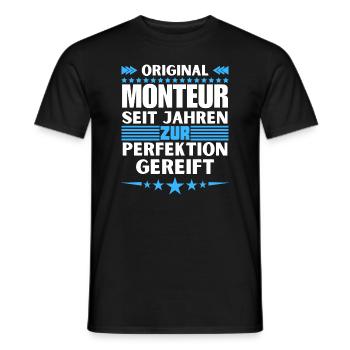 Mechanic matured to perfection - Men's T-Shirt - black - Front - AI Model Male 178 light (178cm)