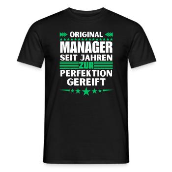 Managers matured to perfection - Men's T-Shirt - black - Front - AI Model Male 178 light (178cm)