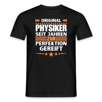 Physicists matured to perfection - Men's T-Shirt - black - Front - AI Model Male 178 light (178cm)