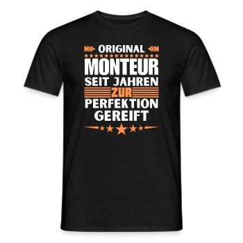 Mechanic matured to perfection - Men's T-Shirt - black - Front - AI Model Male 178 light (178cm)