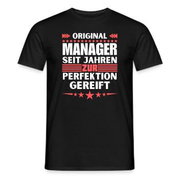 Managers matured to perfection - Men's T-Shirt - black - Front - AI Model Male 178 light (178cm)