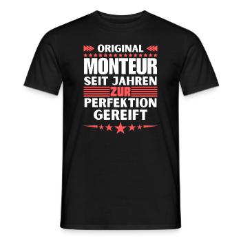 Mechanic matured to perfection - Men's T-Shirt - black - Front - AI Model Male 178 light (178cm)