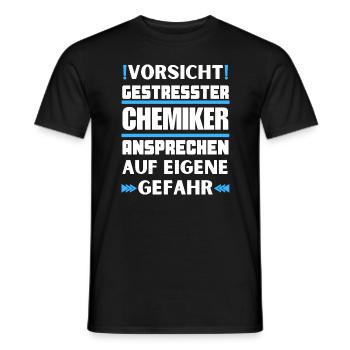 Don't talk to a stressed chemist! - Men's T-Shirt - black - Front - AI Model Male 178 light (178cm)