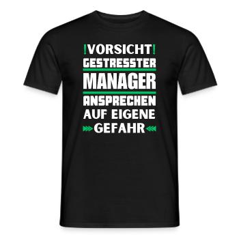 Ne parlez pas à un manager stressé ! - T-shirt homme - noir - Devant - AI Model Male 178 light (178cm)