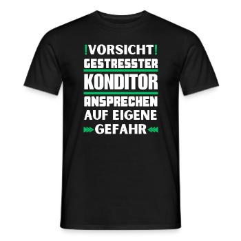 Ne parlez pas à un pâtissier stressé ! - T-shirt homme - noir - Devant - AI Model Male 178 light (178cm)