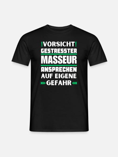 Gestresster Masseur nicht ansprechen! - Männer T-Shirt - Schwarz
