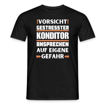 Ne parlez pas à un pâtissier stressé ! - T-shirt homme - noir - Devant - AI Model Male 178 light (178cm)