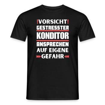 Ne parlez pas à un pâtissier stressé ! - T-shirt homme - noir - Devant - AI Model Male 178 light (178cm)